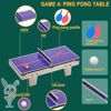 صورة طاولة ألعاب متعددة على الطاولة - طاولة صغيرة محمولة لكرة القدم/لعبة كرة القدم + هوكي الهواء + حمام السباحة/البلياردو + تنس الطاولة/بينج بونج، طاولة ألعاب أركيد للأطفال لعبة تعليمية، لغرف الألعاب، والأسرة