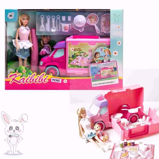 صورة كايليلي دمية مع شاحنة الطعام للبنات