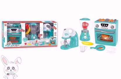 صورة   مجموعة أجهزة المطبخ لعبة فرن خلاط العصائر خلاط كوك 