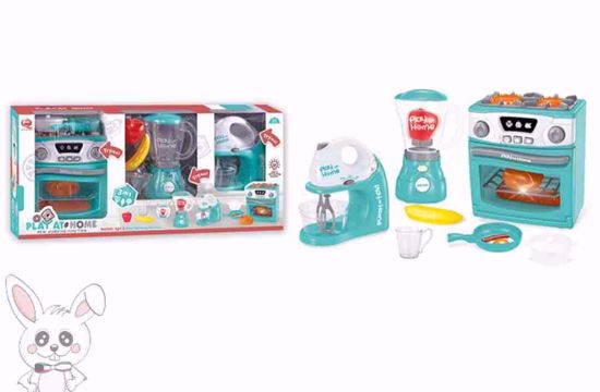 صورة   مجموعة أجهزة المطبخ لعبة فرن خلاط العصائر خلاط كوك 