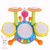 صورة طبلة لعبة البيانو الجاز مع ميكروفون للأطفال
