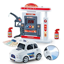 صورة 1مجموعة للاطفال ضوء صوتي عالمي للسيارة رذاذ بلاستيكي سيارة لعبة محاكاة محطة الغاز الكهربائية