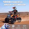 صورة *مجموعة 36 فولت كهربائي ATV Dirt Quad Electric ATV بأربعة عجلات مع محرك قوي بدون فرش بقدرة 500 وات، مركبة كهربائية للطرق الوعرة للأطفال، ATV للركوب على ATV للأولاد الكبار والبنات من سن 6 سنوات فما فوق، Icefire