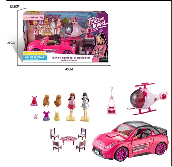 صورة 1جديد  لعبة لولي للاطفال للبيع بالجملة مجموعة دمى صغيرة محاكاة لسيارة سيدان نموذج سيارة رياضية