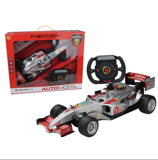 صورة :لعبة سيارة سباق بريموت كنترول للاولاد - فضي