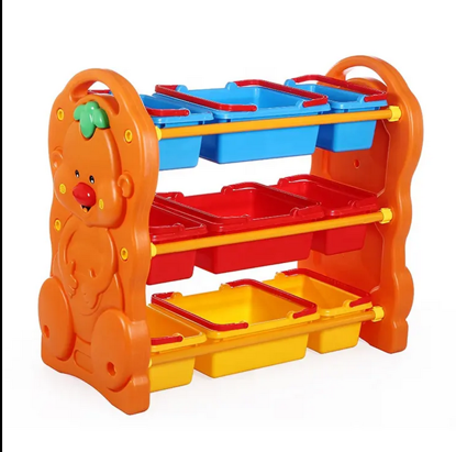 صورة ~~~ ألعاب أطفال البلاستيك مقصورات التخزين رف كتب مزيج الأثاث