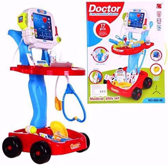 Picture of ---Doctor Cart with Tools - 17 Pieces - Multicolor - Unisex