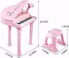 صورة -/يوبانت لعبة بيانو للاطفال البيانو البينك للبنات هدية عيد ميلاد 2 3 4 5 سنوات للاطفال بعمر 2 3 4 5 سنوات لعبة بيانو متعددة الوظائف 31 مفتاح