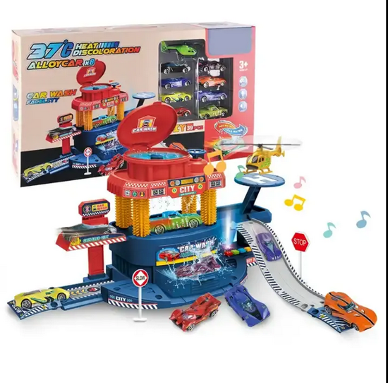 صورة 5/ مجموعة ألعاب غسيل السيارات متعددة الوظائف للأطفال تغيير اللون بسعر خاصة وتشمل موسيقى وأضواء