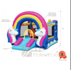 Picture of 14/26 Inflatable Rainbow Castle Little Pony Slide Portable Children Family Playground with Lights and Sound Interaction