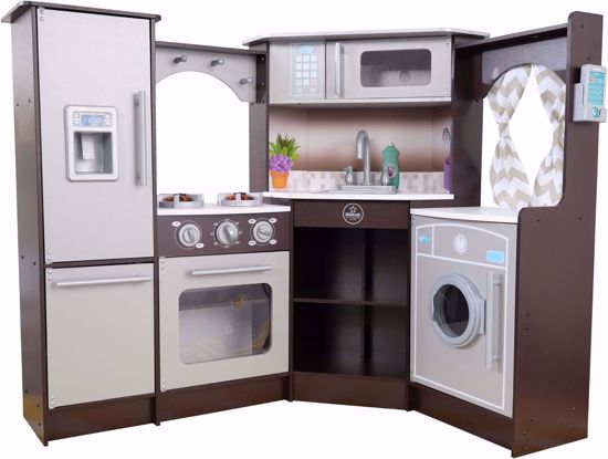 Picture of 27/Ultimate Corner Play Kitchen with lights and sounds from KidKraft, designer wood
