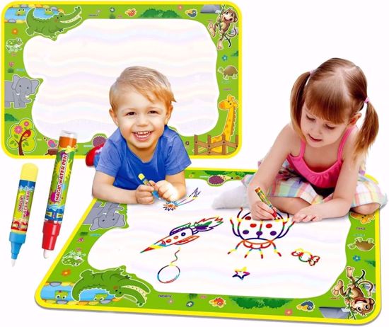 صورة 27/بلس بوينت بساط رسم مائي مقاس 74 × 49 سم، مناسب للاطفال للرسم والتلوين والكتابة والتعليم والقدرة الابداعية لسن 2 3 4 5 6 7 8 سنوات (بساط رسم مائي)