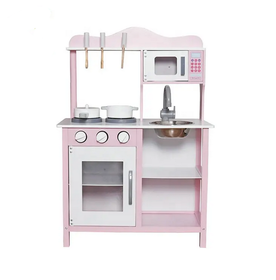 صورة 31/مطبخ لعبة خشبي وردي رخيص بتحديث جديد للأطفال