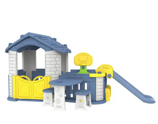 Picture of House – Rest area – Slide – Basketball hoop – Table with chairs