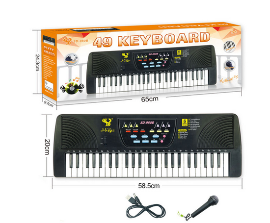 Picture of  49 key Smart Teaching Musical Electronic Keyboard Pianos 