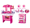 صورة 51/ طقم لعب للفتيات يتظاهر بالطبخ ، طقم أدوات طاولة المطبخ مع الموسيقى والضوء