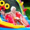 صورة 57/حوض سباحة للاطفال من نطاط كاسلز مع زحليقة للاطفال، حمام سباحة قابل للنفخ للاطفال فوق 3 سنوات 295 cm * 191 cm * 130 cm
