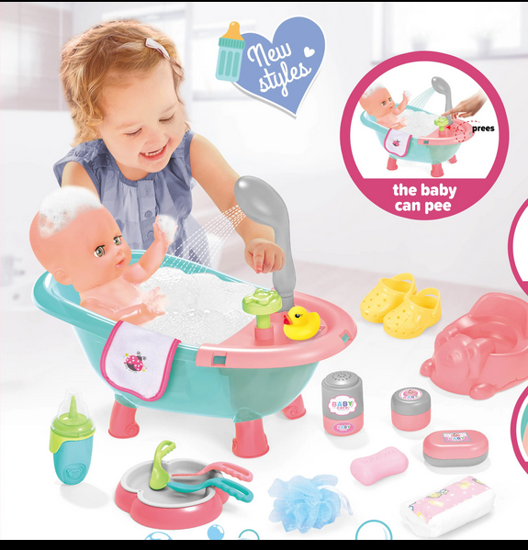 Picture of 64/ Newborn Baby Bath Doll, 14 Inch Newborn Baby Bath Doll