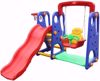 Picture of 66/Toddler Slide Set, 3-in-1 Slide Set with Basketball Hoop, Simple Climbing Ladders, for Indoor and Backyard Use (160*170*108cm)