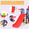Picture of 66/Toddler Slide Set, 3-in-1 Slide Set with Basketball Hoop, Simple Climbing Ladders, for Indoor and Backyard Use (160*170*108cm)