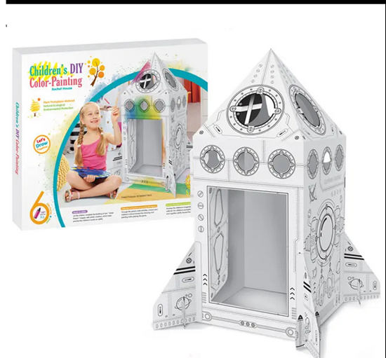 صورة 67/ صاروخ كرتون مسرح التلوين منزل دهان داي لعبة الاطفال الرسم لعب