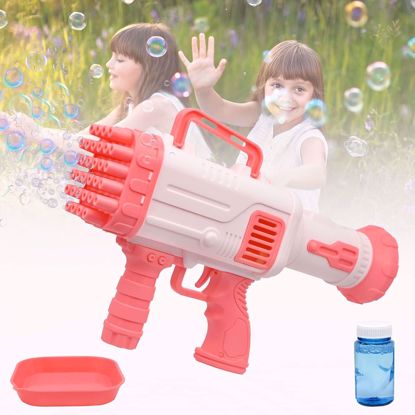 Picture of 67/Avinc Bazooka Bubble Gun Toy, 32 Holes Rocket Launcher, Automatic Electric Bubble Maker, Bubble Blowing Gun Toy, 11 Rockets-11