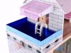 Picture of Wooden dollhouse with a swimming pool, an elevator ZA4835