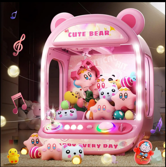Picture of 91/ Mini Arcade Vending Machine with Squishy Toy Candy Dispenser Claw Game Machine with LED Light for Kids Birthday Gifts