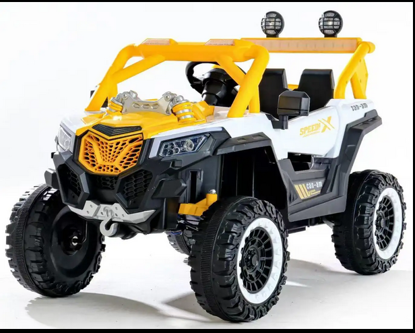 صورة 95/ أفضل سيارة بطارية للأطفال مبيعًا، سيارتنا ذات الأربع عجلات، سيارة ركوب كبيرة للأطفال 115*73*70 سم، بطارية 2*6 فولت/4 أمبير، محركات 2*380، ضوء سبوت سفلي