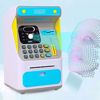 Picture of 104/Small Automatic Plastic Safe Coin Bank with Password and Face Lock for Cash Withdrawal, Rechargeable Savings Piggy Bank for Kids (Blue)