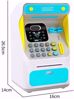 Picture of 104/Small Automatic Plastic Safe Coin Bank with Password and Face Lock for Cash Withdrawal, Rechargeable Savings Piggy Bank for Kids (Blue)