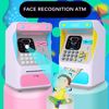 Picture of 104/Small Automatic Plastic Safe Coin Bank with Password and Face Lock for Cash Withdrawal, Rechargeable Savings Piggy Bank for Kids (Blue)