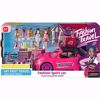 صورة 114/ مجموعة لعب الفتيات في المنزل ، سيارة سباق مع صوت وخفيف ، دمية ولعبة للسفر