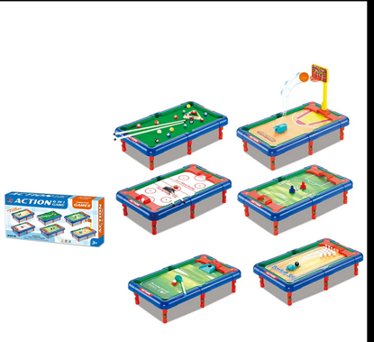 Picture of 114/ Best Selling 6 in 1 Plastic Game Pool Hockey Basketball Golf Game Interactive Table Game Smart Table Game