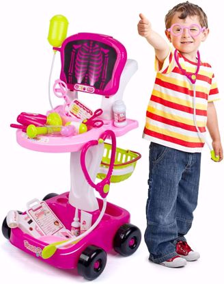 Picture of UNIH Doctor Cart Kit for Kids and Toddler, Medical Play Set Realistic with CT X-Ray Toys for Boys Girls