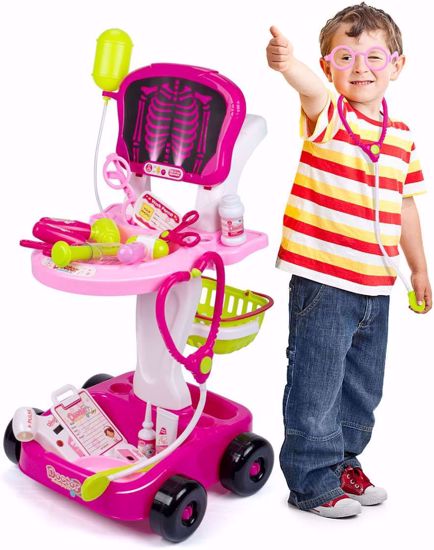 Picture of UNIH Doctor Cart Kit for Kids and Toddler, Medical Play Set Realistic with CT X-Ray Toys for Boys Girls