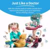 Picture of 212/Dejoy Kids Pretend Doctor Playset, Suitable for Boys and Girls, 24 Pieces Includes Portable Trolley with Lights, Eye Chart, Thermometer, Stethoscope, and...