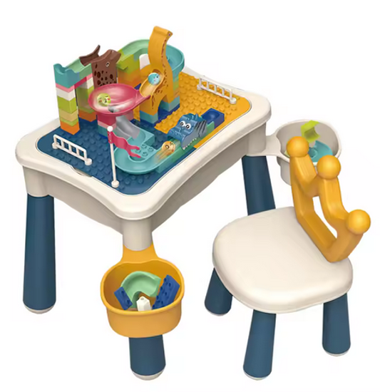 صورة 215/ طاولة مكعبات بناء تعليمية متعددة الوظائف الأعلى مبيعًا مع كرسي