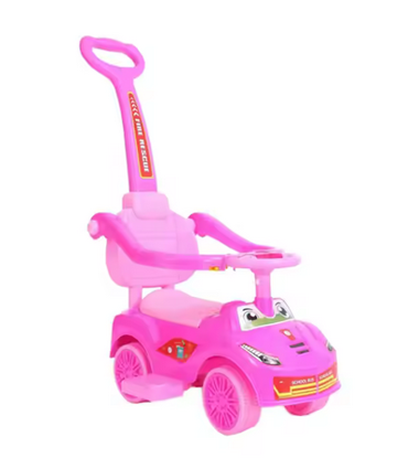 صورة 217/ سيارة أطفال جديدة ملونة للركوب باللون الوردي للبنات، لعبة سيارة للأطفال بدون بطارية