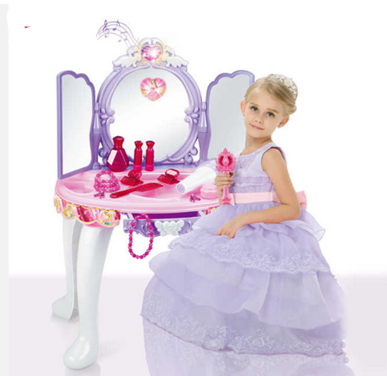 صورة 230/ أزياء الفتيات تلعب الأميرة البلاستيكية أرسي الاطفال طاولة الزينة