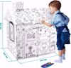 Picture of OAOEYE Kids 3D Cardboard Doodle Playhouse, Cardboard Playhouse and Craft Activity for Kids, for Coloring and Pretended Play, DIY Educational Craft Activity...