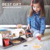صورة 255/مجموعة لعب مقهى الأطفال من دي أو، مجموعة لعب ماكينة القهوة، مجموعة لعب البيتزا مع ماكينة تسجيل المدفوعات النقدية، لعبة، ملحقات المطبخ، هدايا للأولاد والبنات