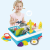 صورة 256/"مطبخ مع مغسلة ومجموعة أطباق ""Kitchen Set"". يُسكب الماء في الحوض ، وإذا أدرت الصنبور ، فسوف يتدفق من الصنبور ، تمامًا مثل الحوض الحقيقي. أيضًا ، تشتمل المجموعة على موقد + منتجات وأطباق متنوعة.