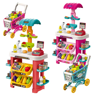Picture of 281/New Design Colorful Shopping Toys Supermarket Table Toys for Kids Home Supermarket Toys with Shopping Cart