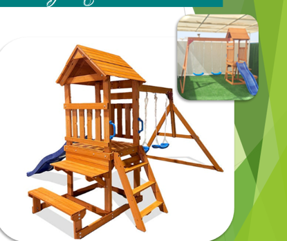 Picture of   ‎(L 3M x W 3.5M x H 2M) DP HAILEY WOODEN GYMSET