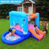 Picture of Dr. DOLPHIN ELEPHANT BOUNCE HOUSE WITH SLIDE Product Dimensions: ‎(310 x 270 x 185 cm)