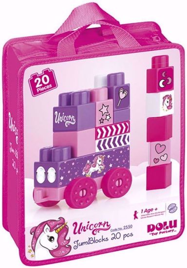 صورة 301/مكعبات بناء دولو يونيكورن، 20 قطعة، في حقيبة، 2550