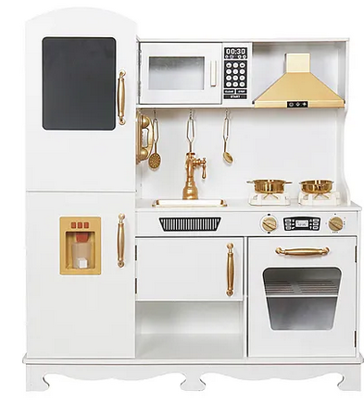 صورة 319/ مجموعة لعبة المطبخ - أبيض  ، أبعاد المنتج 91 × 35 × 102.5 سم، متين ويعزز المهارات الحركية بمظهر واقعي!
