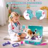 Picture of deAO Doctor Kit for Kids Pretend Play Set Doctor Ki Doctor Medical Mobile Station Table Set Suitcase with Other Accessories, Fun Role Play...