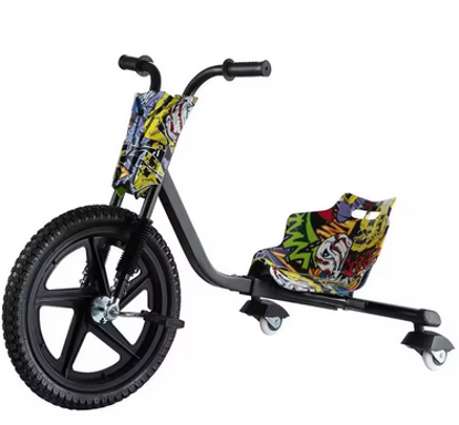 صورة 377/ عربة أطفال ثلاثية العجلات للتوازن والانجراف بدون محرك مع دواسة وعجلة وامضة